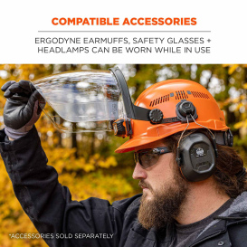 Ergodyne Skullerz 8994 Hard Hat Face Shield with Adapter for Cap Style - Clear