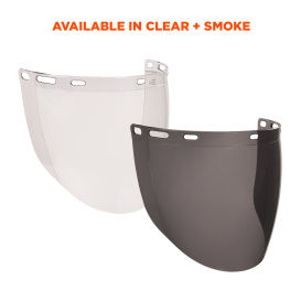 Ergodyne Skullerz 8997 Face Shield Replacement for Cap Style Hard Hat - Smoke
