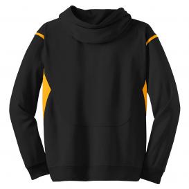 Sport-Tek F246 Tech Fleece Hooded Sweatshirt - Black/Gold