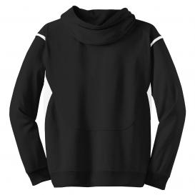 Sport-Tek F246 Tech Fleece Hooded Sweatshirt - Black/White