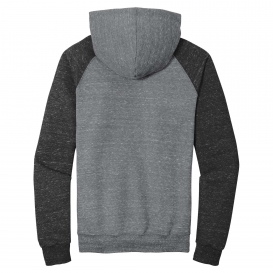 Jerzees 90M Snow Heather French Terry Raglan Hoodie - Charcoal/Black