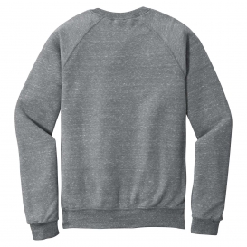 Jerzees 91M Snow Heather French Terry Raglan Crew - Charcoal