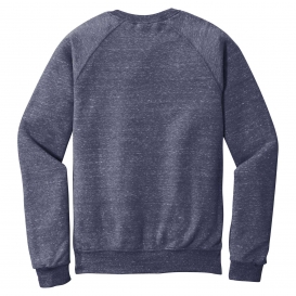 Jerzees 91M Snow Heather French Terry Raglan Crew - Navy