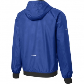 Sport-Tek JST53 Embossed Hooded Wind Jacket - True Royal/Black