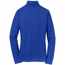 Port Authority L806 Ladies Pinpoint Mesh 1/2-Zip Pullover - True Royal