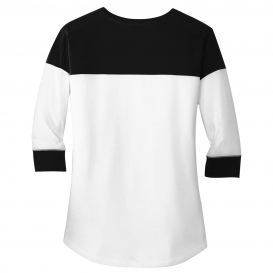 New Era LNEA104 Ladies Heritage Blend 3/4-Sleeve Baseball Raglan Tee - Black/White