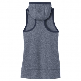 New Era LNEA106 Ladies Heritage Blend Hoodie Tank - True Navy Twist/True Navy
