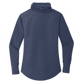New Era LNEA123 Ladies Sueded Cotton Blend Cowl Tee - True Navy Heather