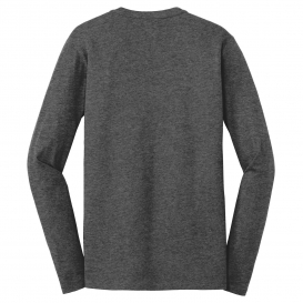 New Era NEA102 Heritage Blend Long Sleeve Crew Tee - Black Heather
