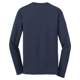 New Era NEA102 Heritage Blend Long Sleeve Crew Tee - True Navy