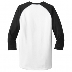 New Era NEA104 Heritage Blend 3/4-Sleeve Baseball Raglan Tee - Black/White