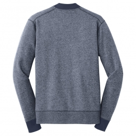 New Era NEA503 French Terry Baseball Full-Zip - True Navy/True Navy Twist