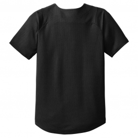 New Era YNEA220 Youth Diamond Era Full-Button Jersey - Black