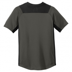 New Era YNEA221 Youth Diamond Era 2-Button Jersey - Graphite/Black