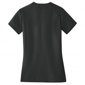 Nike 838960 Ladies Dri-FIT Stretch Woven V-Neck Top - Black/Black