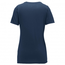 Nike NKBQ5234 Ladies Dri-FIT Cotton/Poly Scoop Neck Tee - College Navy