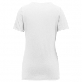 Nike NKBQ5234 Ladies Dri-FIT Cotton/Poly Scoop Neck Tee - White