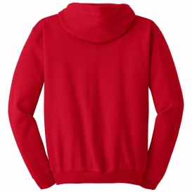 Hanes P180 EcoSmart Full-Zip Hooded Sweatshirt - Deep Red