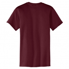 Port & Company PC55PT Tall Core Blend Pocket Tee - Athletic Maroon ...