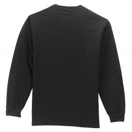 Port & Company PC61LST Tall Long Sleeve Essential T-Shirt - Jet Black ...
