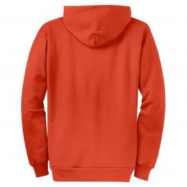 Port & Company PC78ZH Core Fleece Full-Zip Hooded Sweatshirt - Orange
