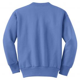 Port & Company PC90Y Youth Core Fleece Crewneck Sweatshirt - Carolina Blue
