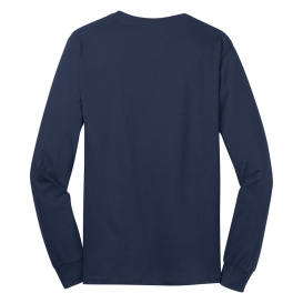 Port & Company PC54LS Long Sleeve Core Cotton Tee - Navy