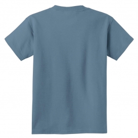 Port & Company PC61Y Youth Essential T-Shirt - Stonewashed Blue