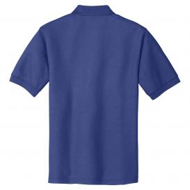 Port Authority K500ES Extended Size Silk Touch Polo - Mediterranean Blue