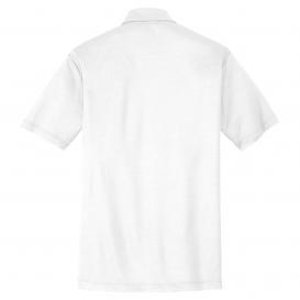 Port Authority K540P Silk Touch Performance Pocket Polo - White