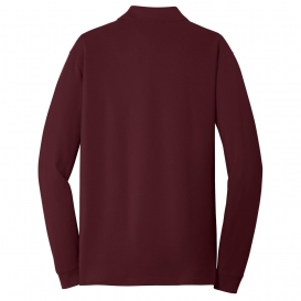 Port Authority K8000LS EZCotton Long Sleeve Polo - Maroon