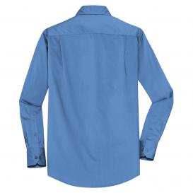 Port Authority S646 Stretch Poplin Shirt - Moonlight Blue