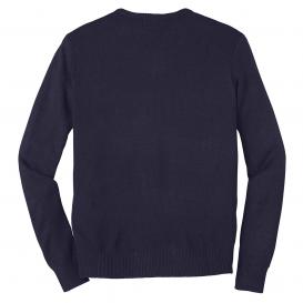 Port Authority SW300 Value V-Neck Sweater - Navy