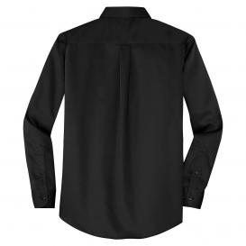 Port Authority TLS638 Tall Long Sleeve Non-Iron Twill Shirt - Black