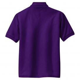 Port Authority Y500 Youth Silk Touch Polo - Purple