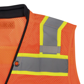 DEWALT DSV851 Type R Class 2 Heavy Duty Tech Surveyor Safety Vest - Orange
