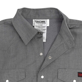 Radians FRS-004G VolCore Cat 2 Vented Pearl Snap FR Shirt - Gray