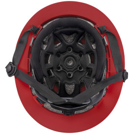 Radians RHF2 Dareware X Type II Class E Full Brim Safety Helmets - Ratchet Suspension - Red