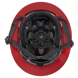 Radians RHF2V Dareware X Type II Class C Vented Full Brim Safety Helmets - Ratchet Suspension - Red