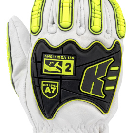 Radians RWG47 Cut Level A7 Buffalo Leather Driver Gloves - TPR Protection