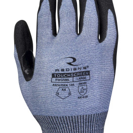 Radians RWG586 Cut Level A6 HPPE Shell Work Gloves - Sandy Foam Nitrile