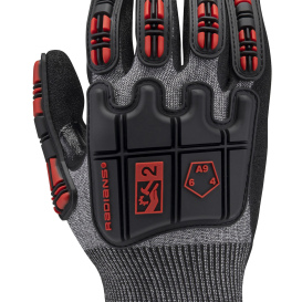 Radians RWG590 Cut Level A9 HPPE/Nickel Gold Shell Work Gloves - TPR Impact Protection