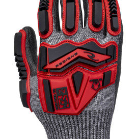 Radians RWG621 Cut Level A7 HPPE Shell Polyurethane Work Gloves - TPR Back of Hand Protection