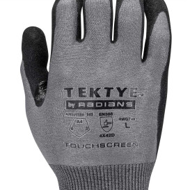 Radians RWG749 TEKTYE Cut Level A4 Touchscreen Sandy Nitrile Work Gloves