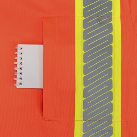 Radians ST42B Type R Class 3 Color Block Short Sleeve Safety Shirt - Orange