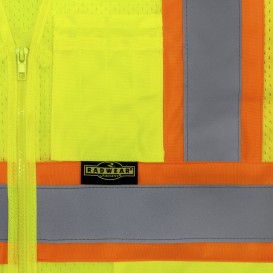 Radians SV232-2 Type R Class 2 Mesh Two-Tone Surveyor Safety Vest - Yellow/Lime