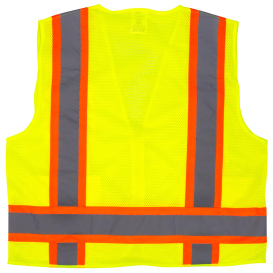 Radians SV6-2ZGM Type R Class 2 Two-Tone Surveyor Safety Vest - Yellow/Lime