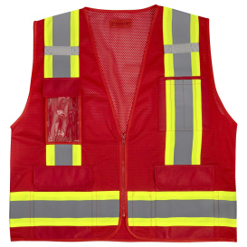 Radians SV6P Type O Class 1 Mesh Surveyor Safety Vest - Red