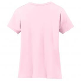 Hanes S04V Ladies Nano-T Cotton V-Neck T-Shirt - Pale Pink