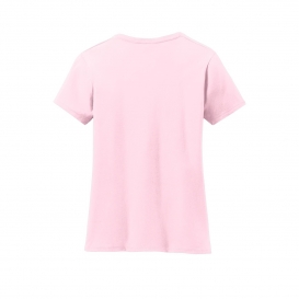 Hanes S04V Ladies Nano-T Cotton V-Neck T-Shirt - Pale Pink
